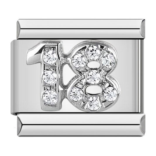 Number (18, Silver)
